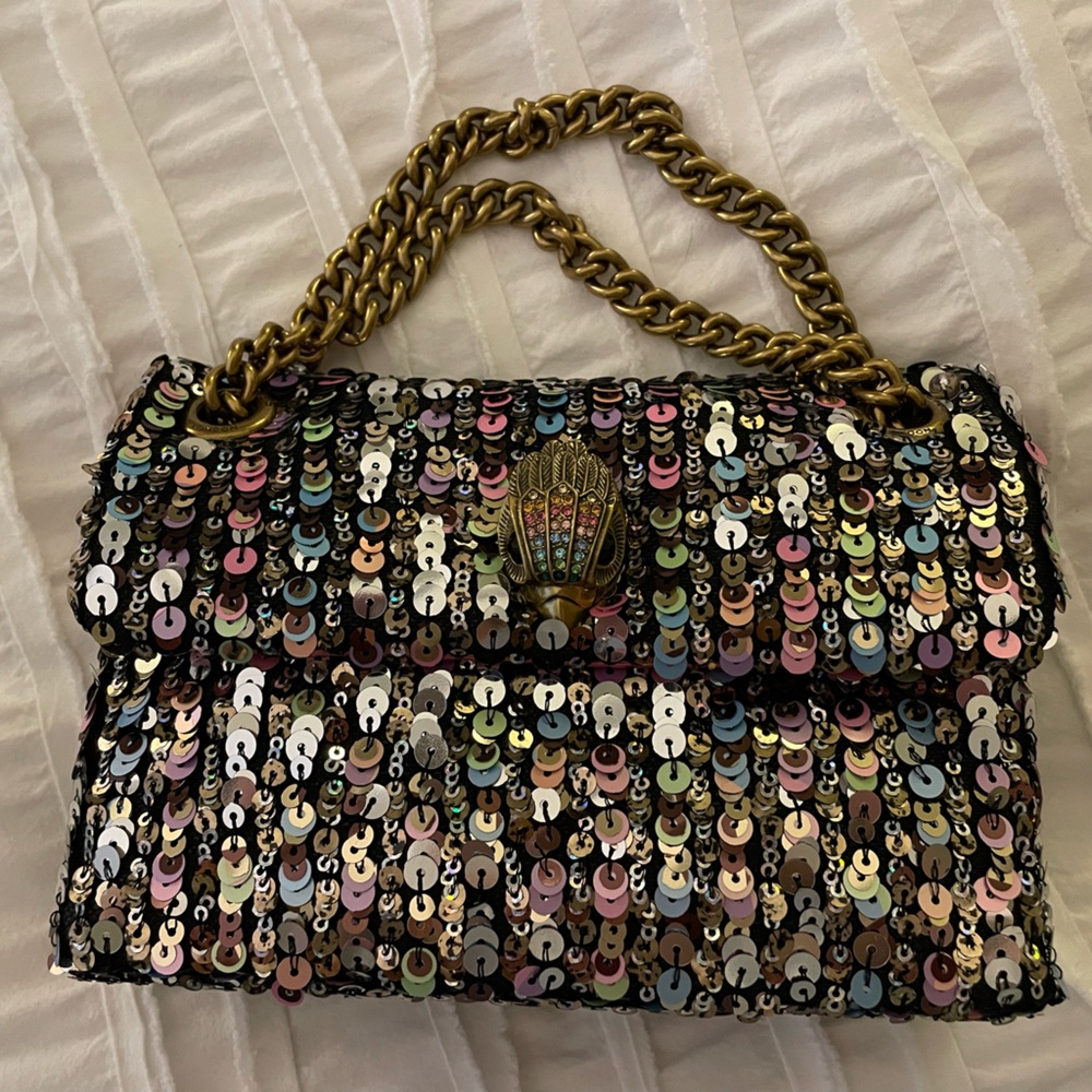 Mini Kensington Sequins Convertible Crossbody Bag with Eagle Brand New